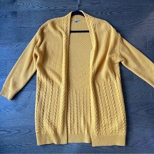 Charlotte Russe mustard knit long cardigan